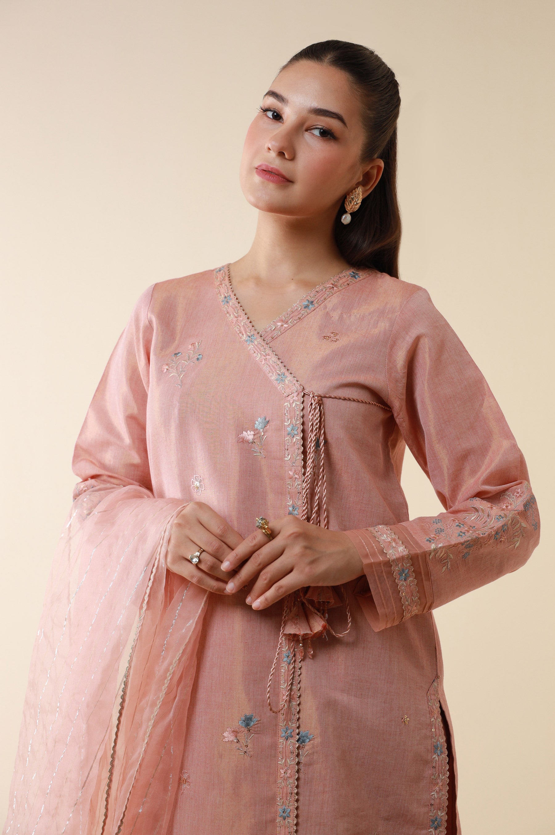 Stitched 3 Piece Embroidered Cotton Mysuri Suit